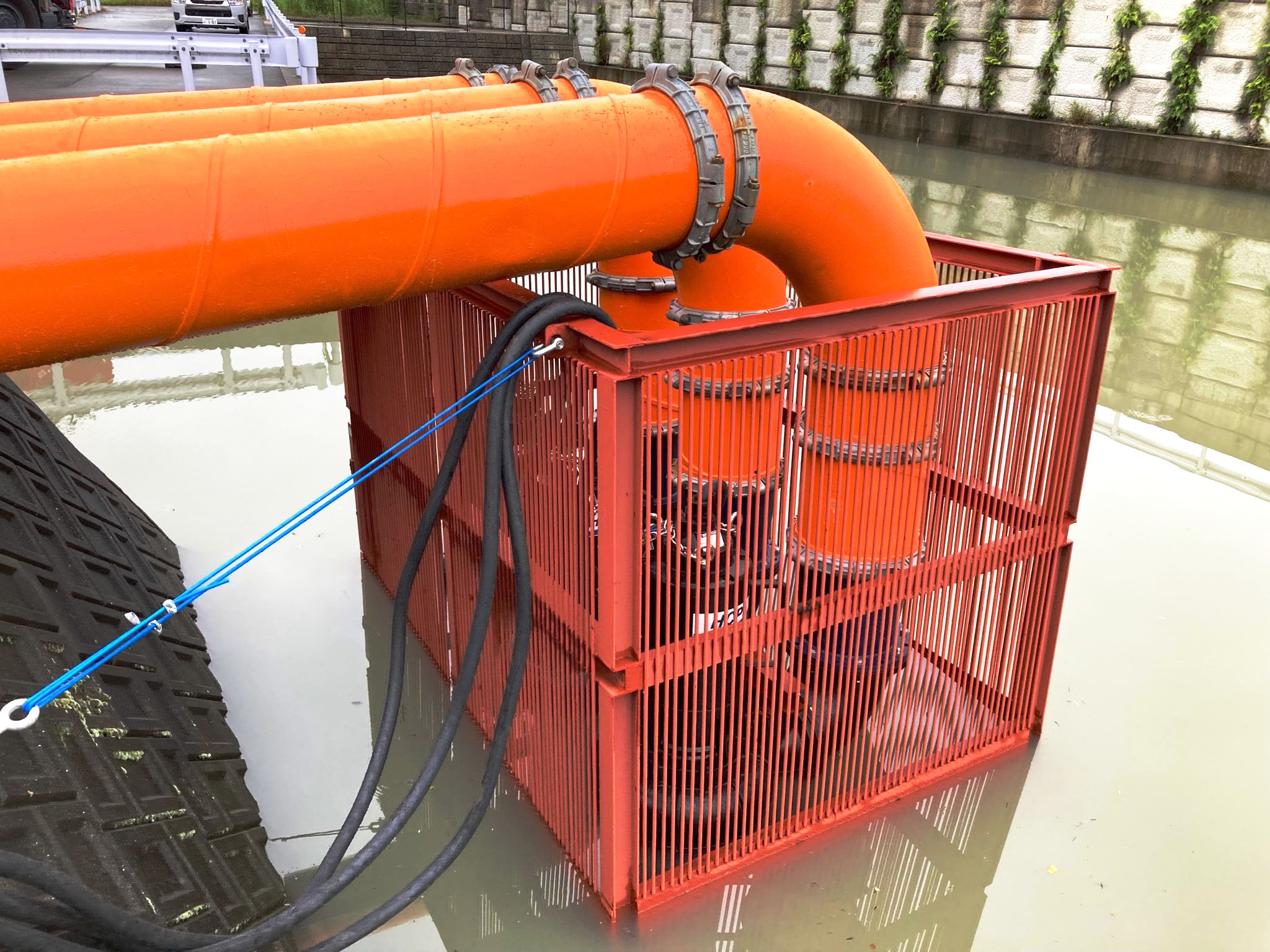 Temporary Replacement for Pumping Station in Kumamoto Prefecture, Japan